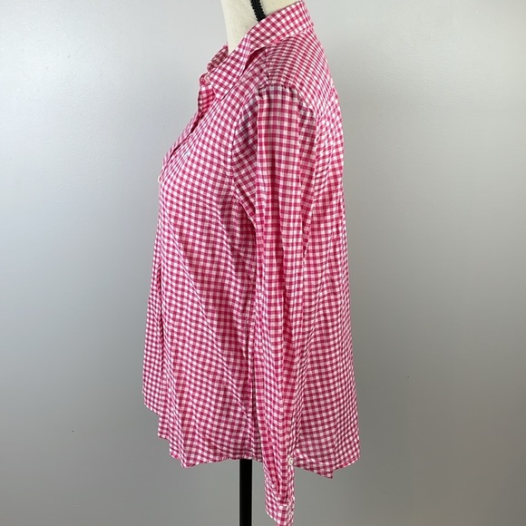 Vineyard Vines Women Long Sleeve Button Down Shirt SZ 4 Relaxed Bright Pink - Picture 8 of 14